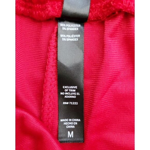 NWT Velvety Red Pajama Bottoms Rhinestone SM Logo Steve Madden Sz M Pyjamacore - Picture 9 of 10